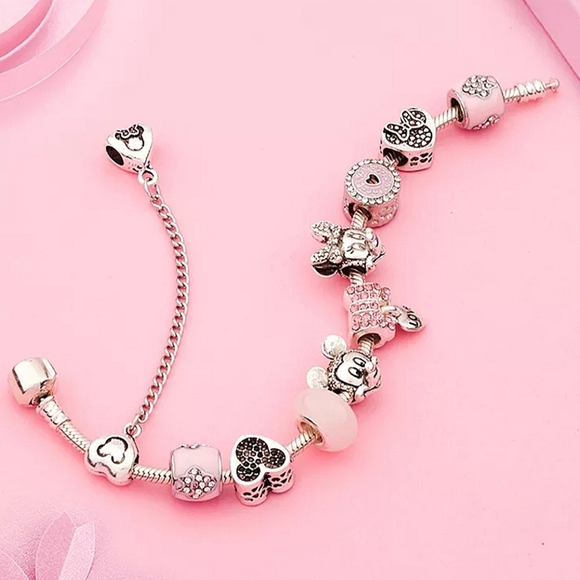 Disney Mickey & Minnie Mouse Charm Bracelet - Picture 2 of 3